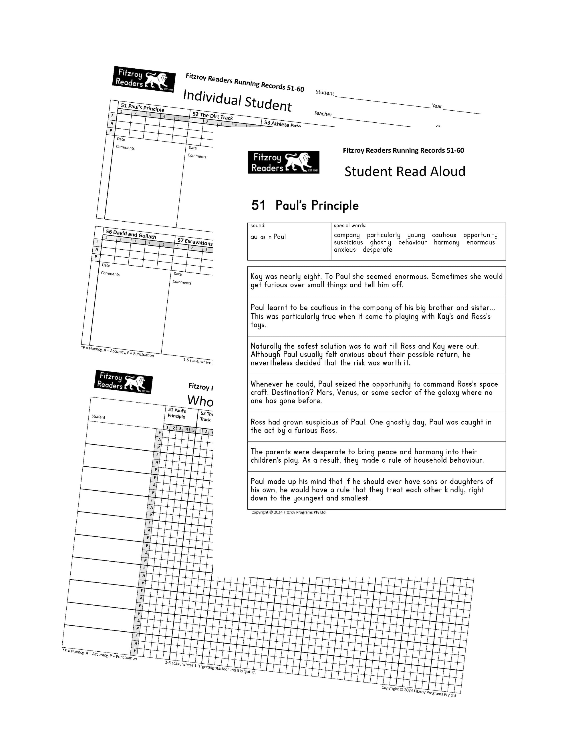 Fitzroy Readers Running Records 51-60